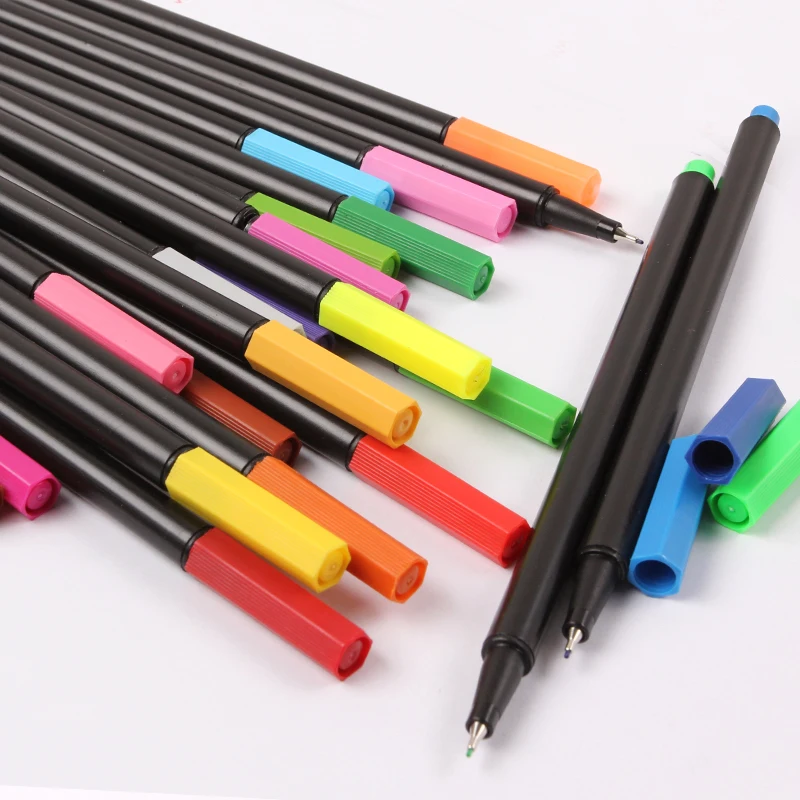 24 цвета/комплект 0.4 мм Fineliner ручки тонкие ничья точка Книги по искусству маркером