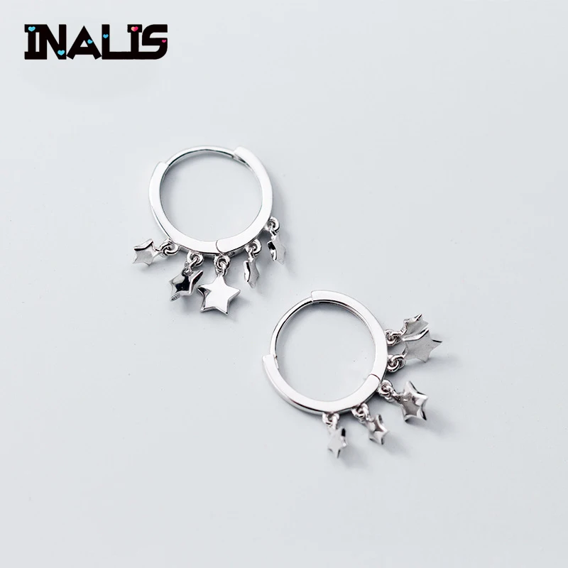 INALIS новинка модные серьги кольца из стерлингового серебра S925 пробы 5 шт. висячие с