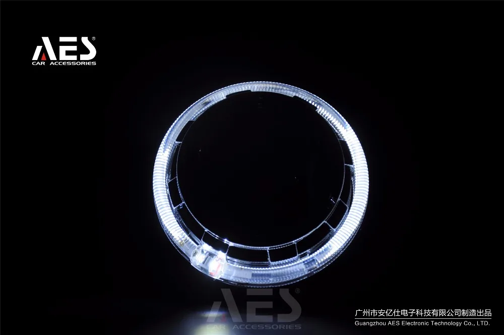 AES высокое качество светодиодный интегрированный ангел глаза кожух 2 шт. 3 дюйма светодиодный кожух+ 2 светодиодный глаз ангела для всех HID/светодиодный 3,0 дюймов объектив проектора