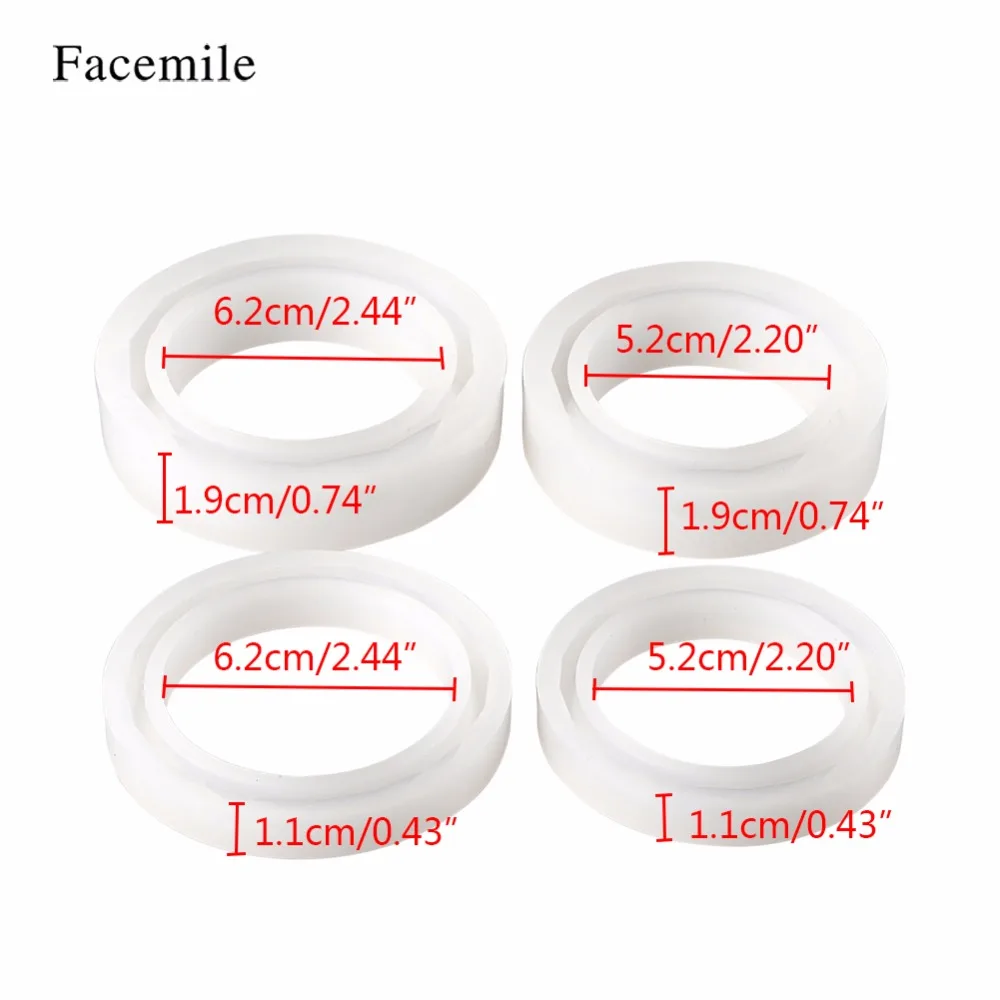 Facemile 1 шт Силиконовые смолы литье Круглый браслет форма для браслетов ювелирные