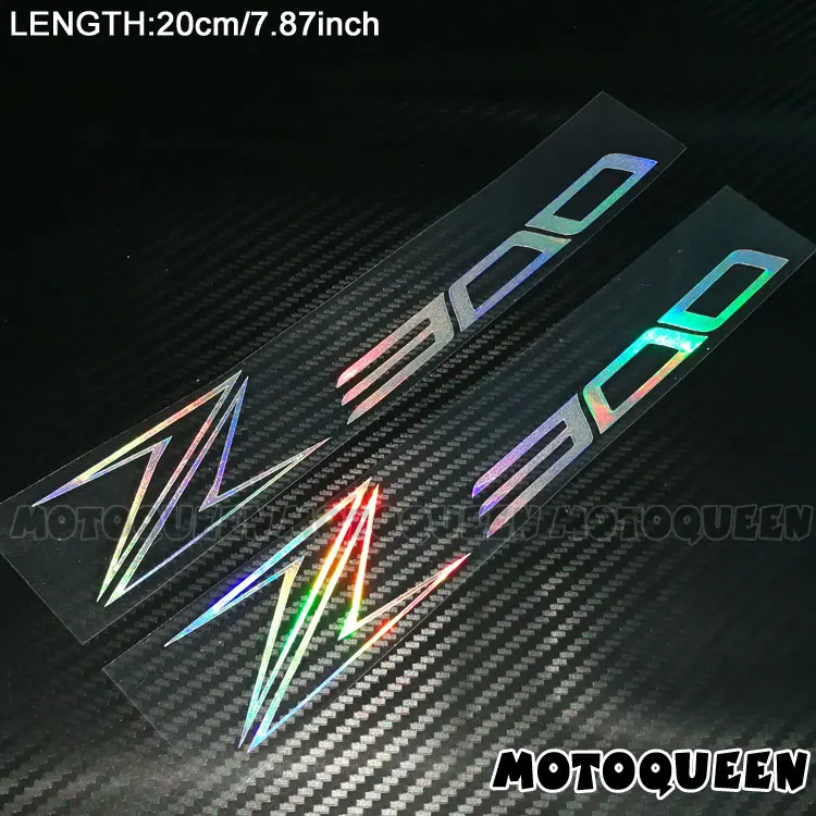 Z300 Laser Мотоцикл Светоотражающие танк колодки обтекатель наклейки для Kawasaki ZX-RR VERSYS 1400GTR Z300 Z1000 Z750 ZZR600 ZZR1400 ZXR750 - Цвет: Z300 Laser