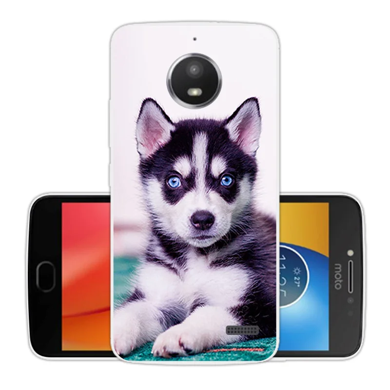For Motorola Moto E4 Soft Silicon Phone Cover Case for XT1766 XT1763 TPU 5.0&quot Transparent Brick Road |