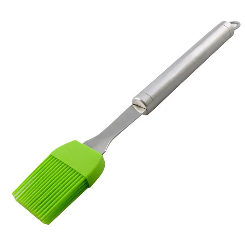 New Stainless steel handle Silicone Pastry Brush Baking BBQ Cake Oil Cream Cooking Basting Tools Kitchen Accessories |