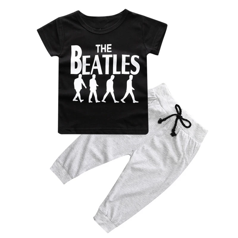 2 шт. стильная одежда для малышей комплекты одежды хлопковая с короткими рукавами