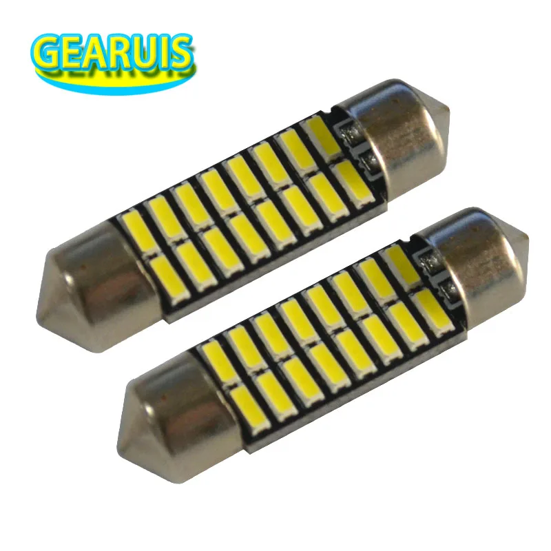 10cs Festoon 31MM 36MM 39MM 41MM light 70MA  c5w 16 SMD led 4014 Car Dome Reading Lights Auto Lamps Canbus Bulbs car styling 12V
