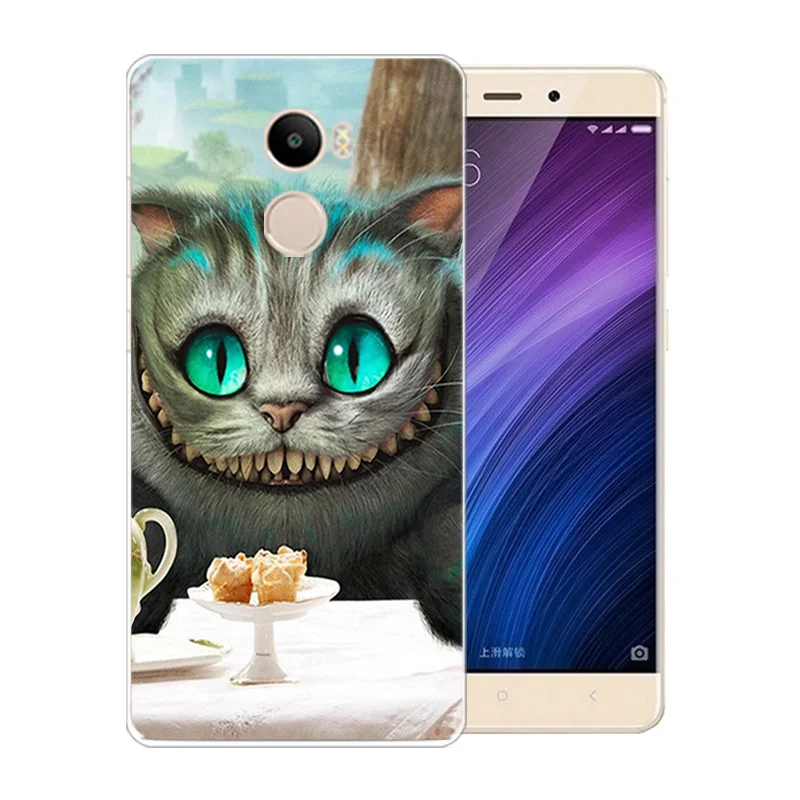 Телефон чехлы для чехол Redmi 4 Pusscat узор Мода ТПУ Мягкая Силиконовые 5 0 ''для Hongmi
