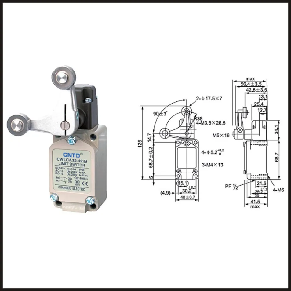 Переключатель путешествия концевой выключатель 24A Электрическая безопасность