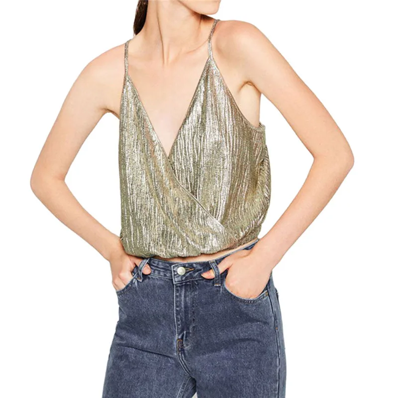 Сексуальная рубашка на бретельках без рукавов 2017 летний укороченный топ Mujer с