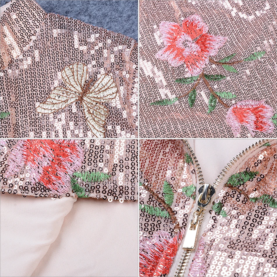 Adyce 2019 Элегантные Блестки Украшенные Цветочные подиумное Платье Vestidos