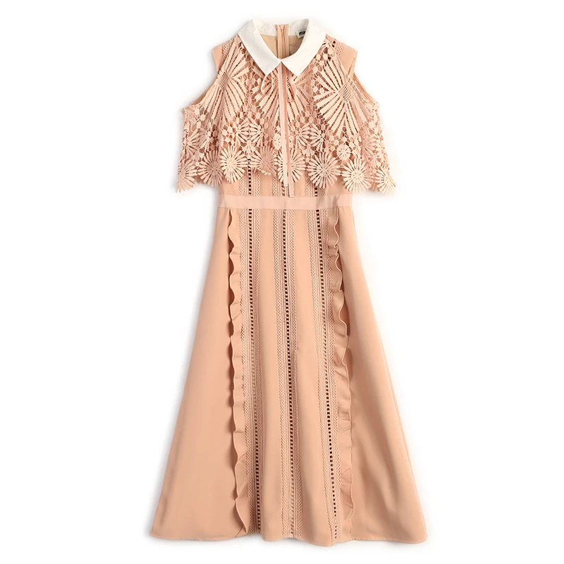 Новая Мода 2017 женские летние открытые кружевные рукава накидки с вышивкой платья