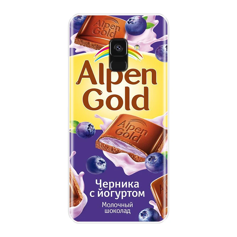 Забавный шоколадный русский чехол для телефона силиконовый Samsung Galaxy A5 A7 A9 2018 A6 A8