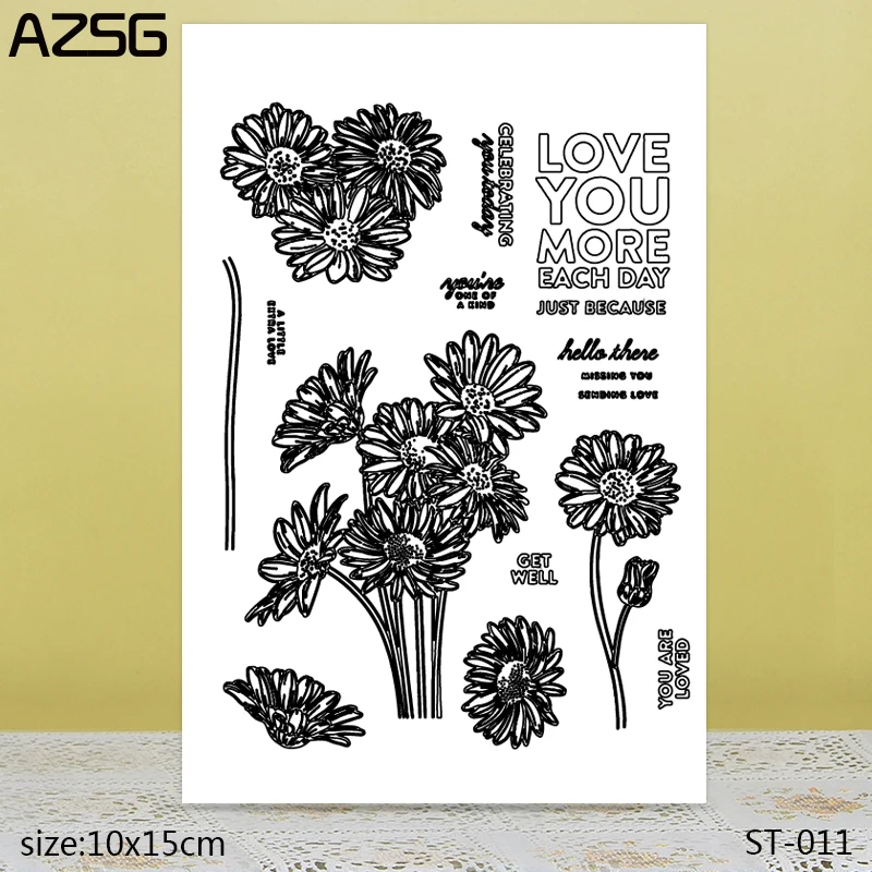 AZSG LOVE YOU более четкие штампы/уплотнения для скрапбукинга самодельная открытка