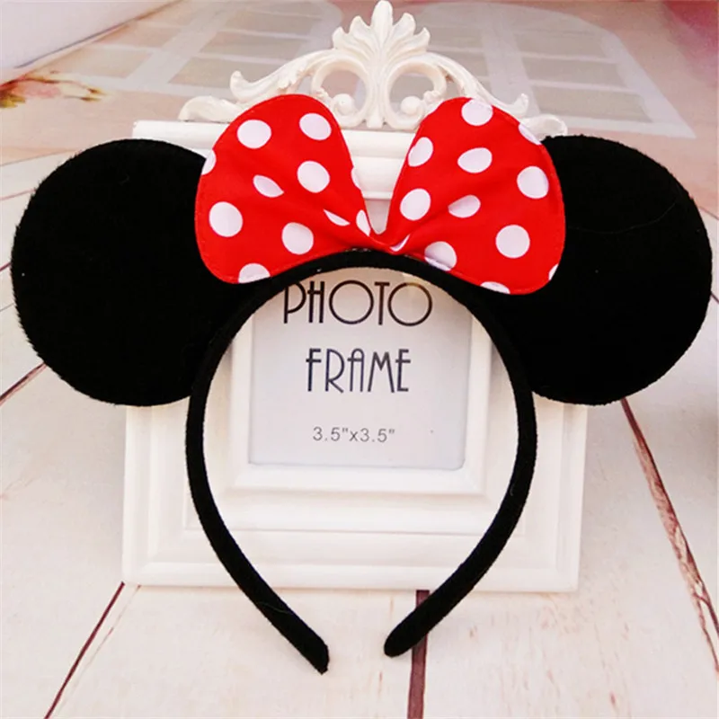 Милый мыши уши лук заставку лентой прекрасный день рождения сувениры Элегантный