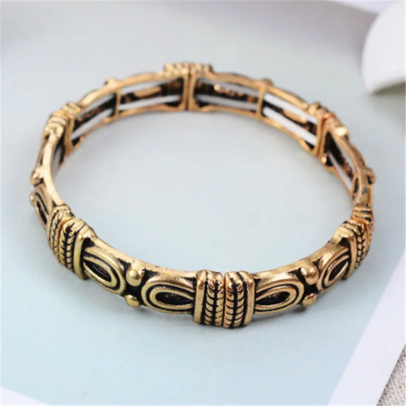 Joyme брендовый Шарм этнический стиль золотистый браслет из металлического сплава
