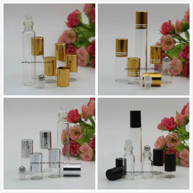 10 мл прозрачная стеклянная бутылка рулон стекла на черной/золотой/серебряной