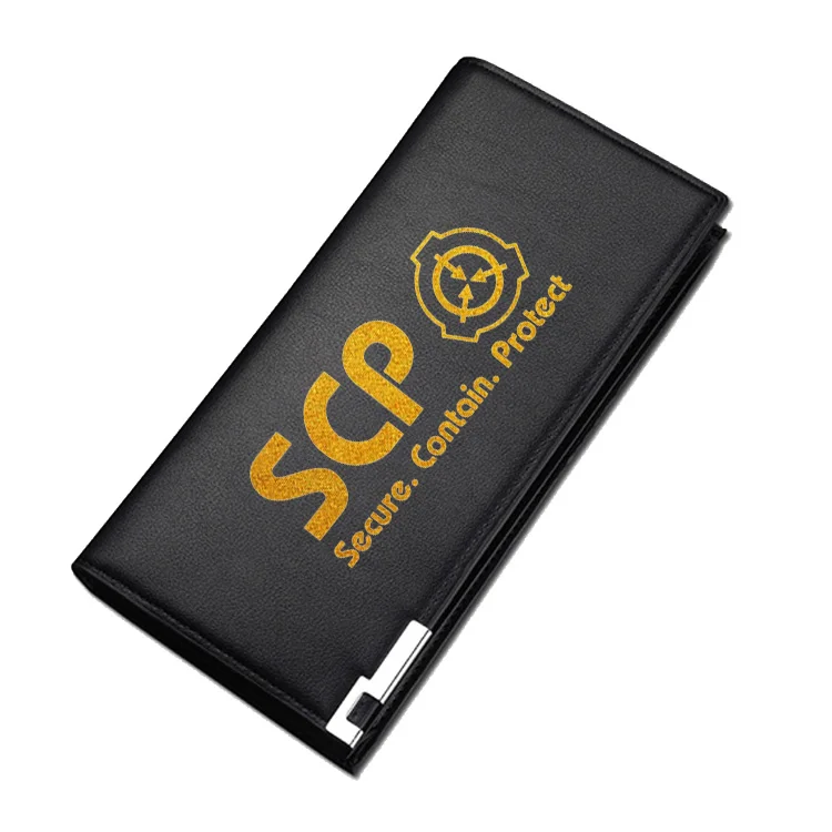 Удлиненный кошелек SCP Secure с защитой и принтом унисекс короткий из искусственной