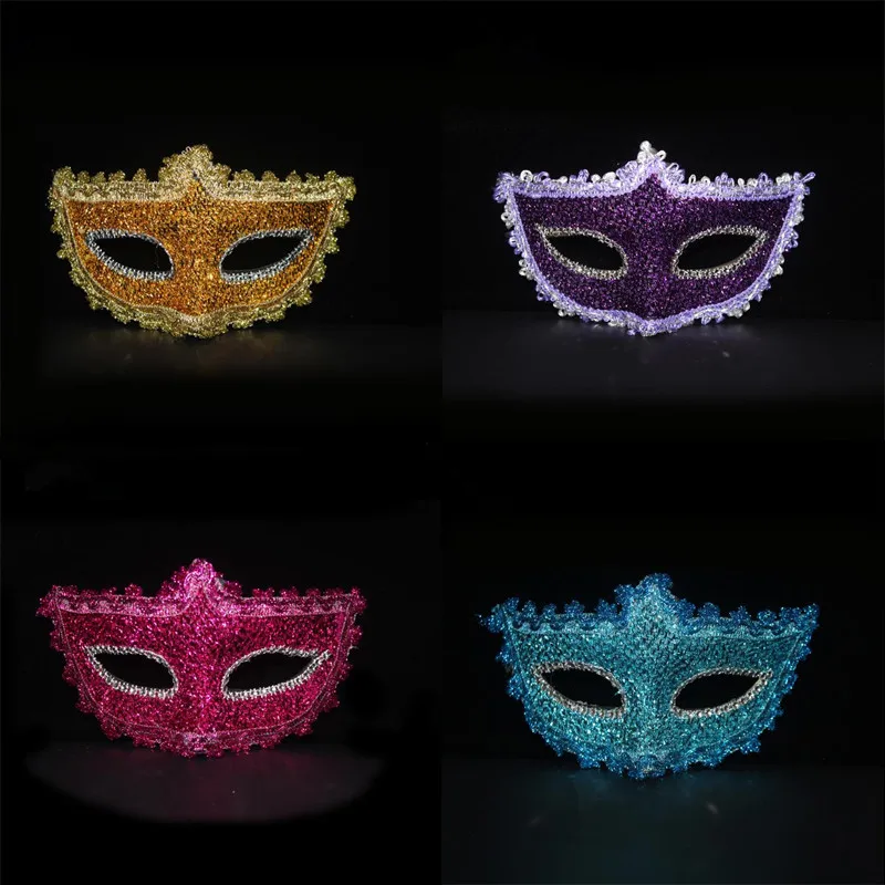 

Colorful Patch Mask Women Girls Princess Masquerade Masks Carnival Wedding Dress Up Decor Party Supplies Halloween Christmas