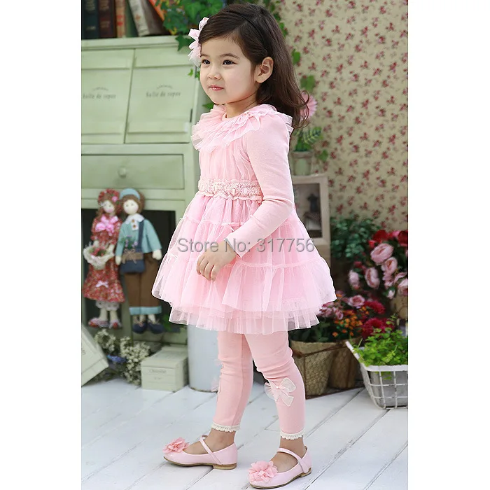 Леггинсы для маленьких девочек теплые облегающие брюки карамельных цветов