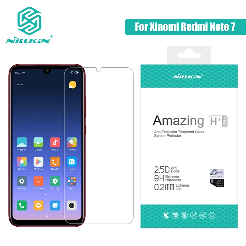 Защитное стекло Nillkin Amazing H для Xiaomi Redmi Note 7/7 Pro 7S|Защитные стёкла и плёнки телефонов|
