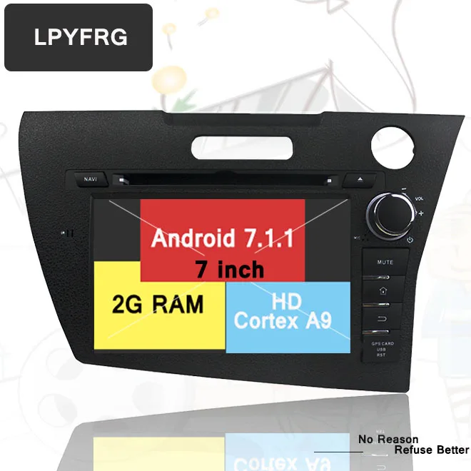 7 дюймов 2 din Android 7,1 Автомобильный DVD плеер для HONDA CRZ с аудио стерео Gps навигации СБ Navi мультимедийная система в тире