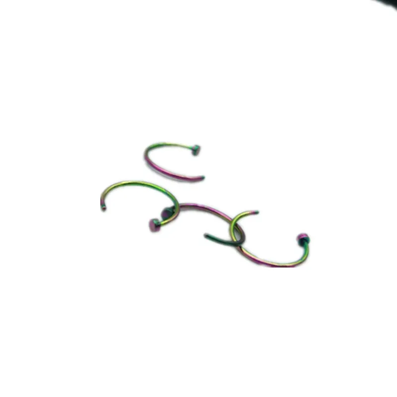 Цветные кольца для носа из нержавеющей стали радужные Украшения тела|Украшения