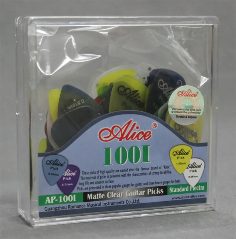 Квадратная коробка 100 шт. блестящие медиаторы 0 58/0 71/0 81 мм|picks plectrums|guitar pick plectrumclear
