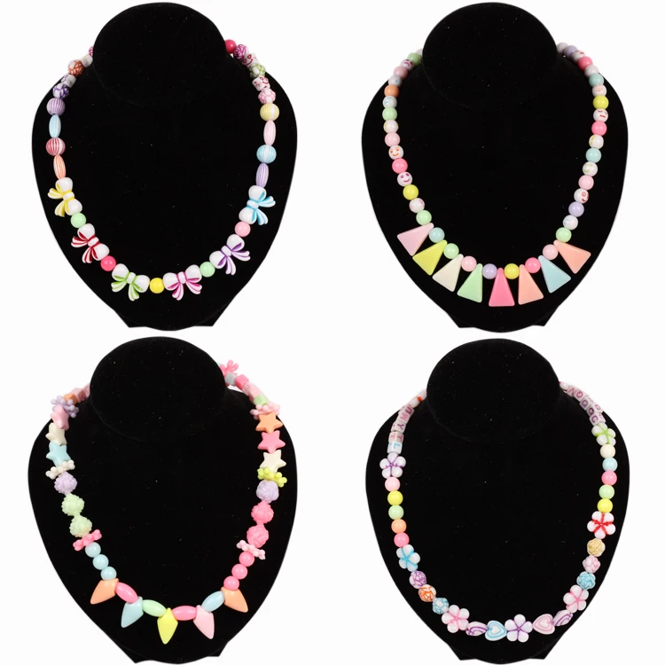 Children acrylic beads for making necklace/Bracelet/Ring with 10 meter elastic rope /kids girl DIY handmade craft educationl toy | Игрушки и