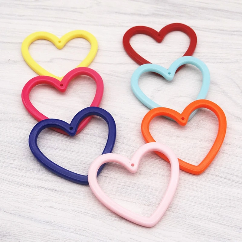 

20Pcs Acrylic hollow heart unfinished diy earring parts 30*30mm