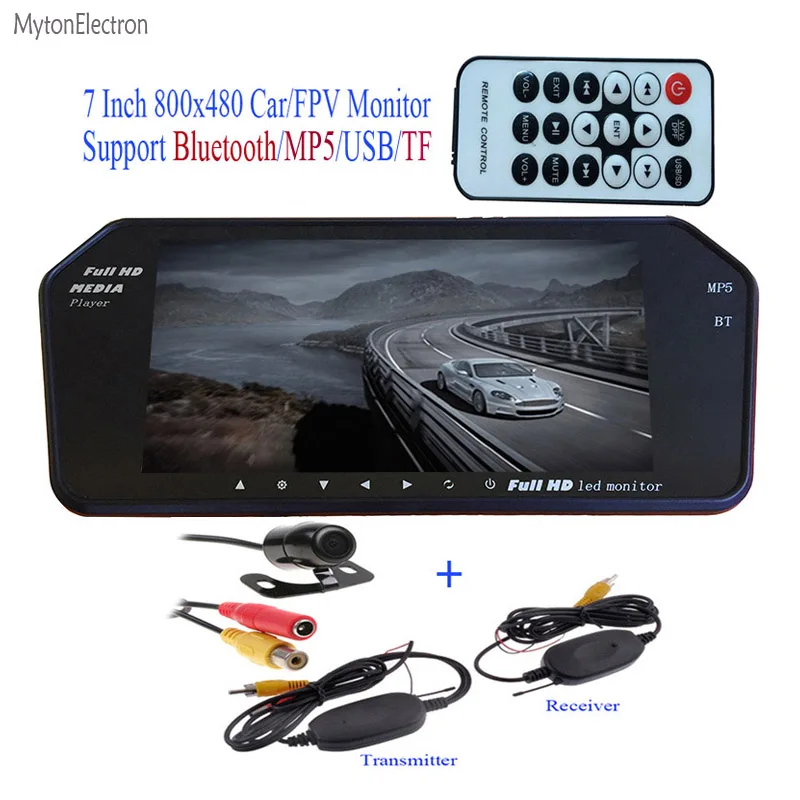 Bluetooth/MP5/TF/USB 800*480 FPV/Автомобильный зеркальный монитор 7 дюймовый экран +