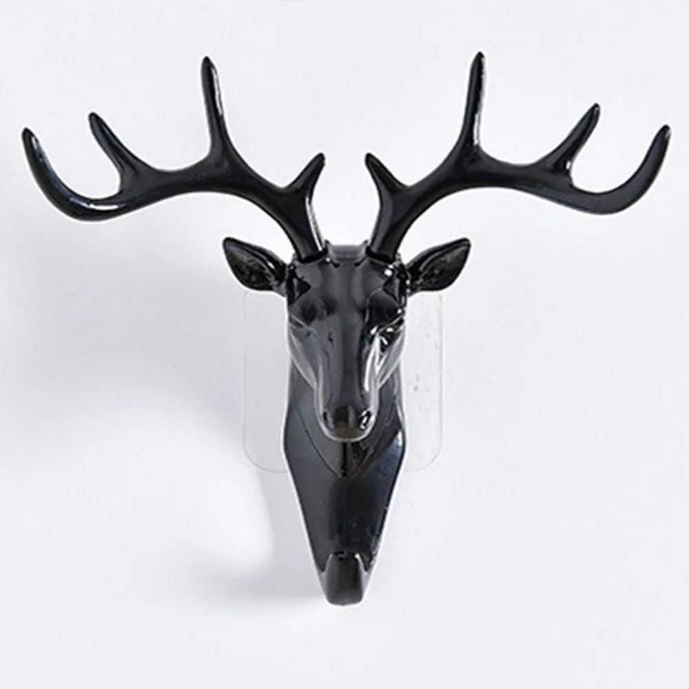 Deer Head Wall Hanger Hook Self Adhesive Clothing Display Racks Coat Room Decor Bag Keys Sticky Holder | Дом и сад