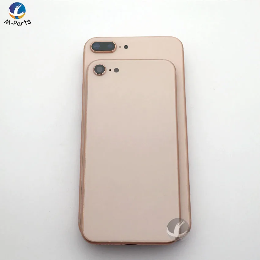 Полный задний корпус+ средняя рамка+ задняя камера объектив для iPhone 8 8Plus X 8G Plus задняя крышка Батарейная дверь шасси+ логотип