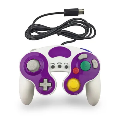 Purple White Для NGC проводной джойстик USB Вибрационный амортизатор джойстик для nintendo Gamecube проводной геймпад для NGC GC PC Аксессуары - Цвет: Purple White