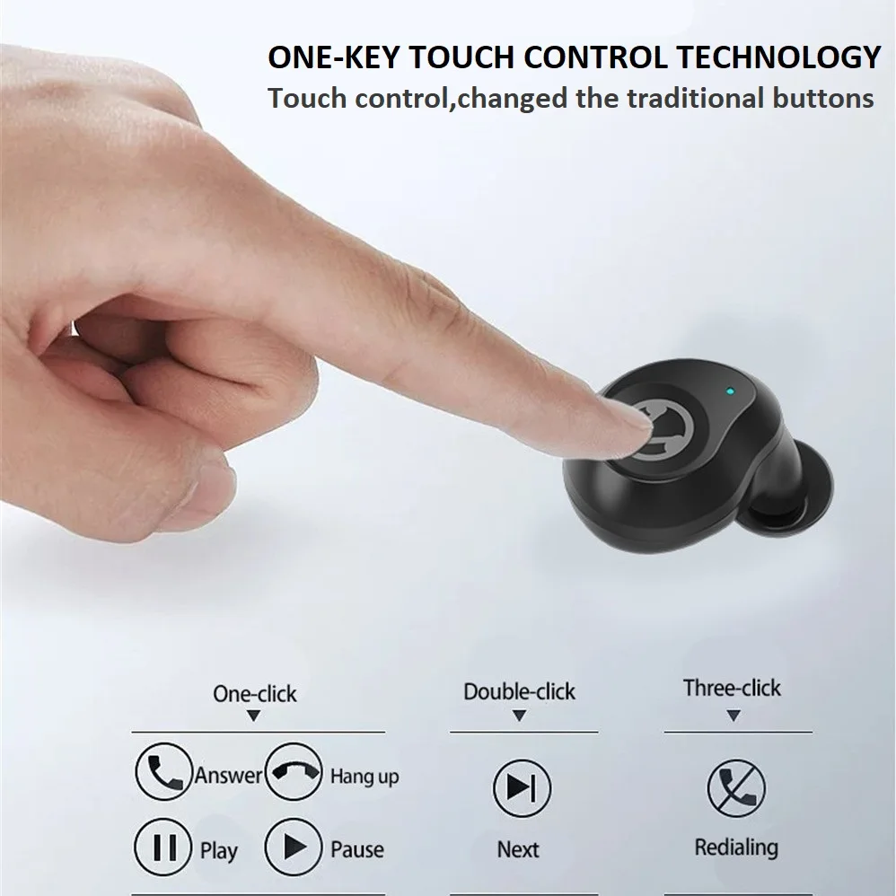 CUFOK Bluetooth 5 0 наушники Touch Mini TWS водонепроницаемые настоящие Беспроводные с