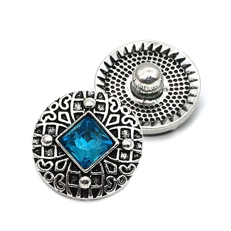 

Wholesale metal Rhinestone Snap Buttons w203 flower Diy Jewelry fit 18mm Snap button Necklaces/Bracelets for women