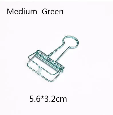 Medium Green Милые цветные большие металлические скрепки Kawaii для студентов, канцелярские аксессуары, школьные принадлежности 6611 - Цвет: Medium Green