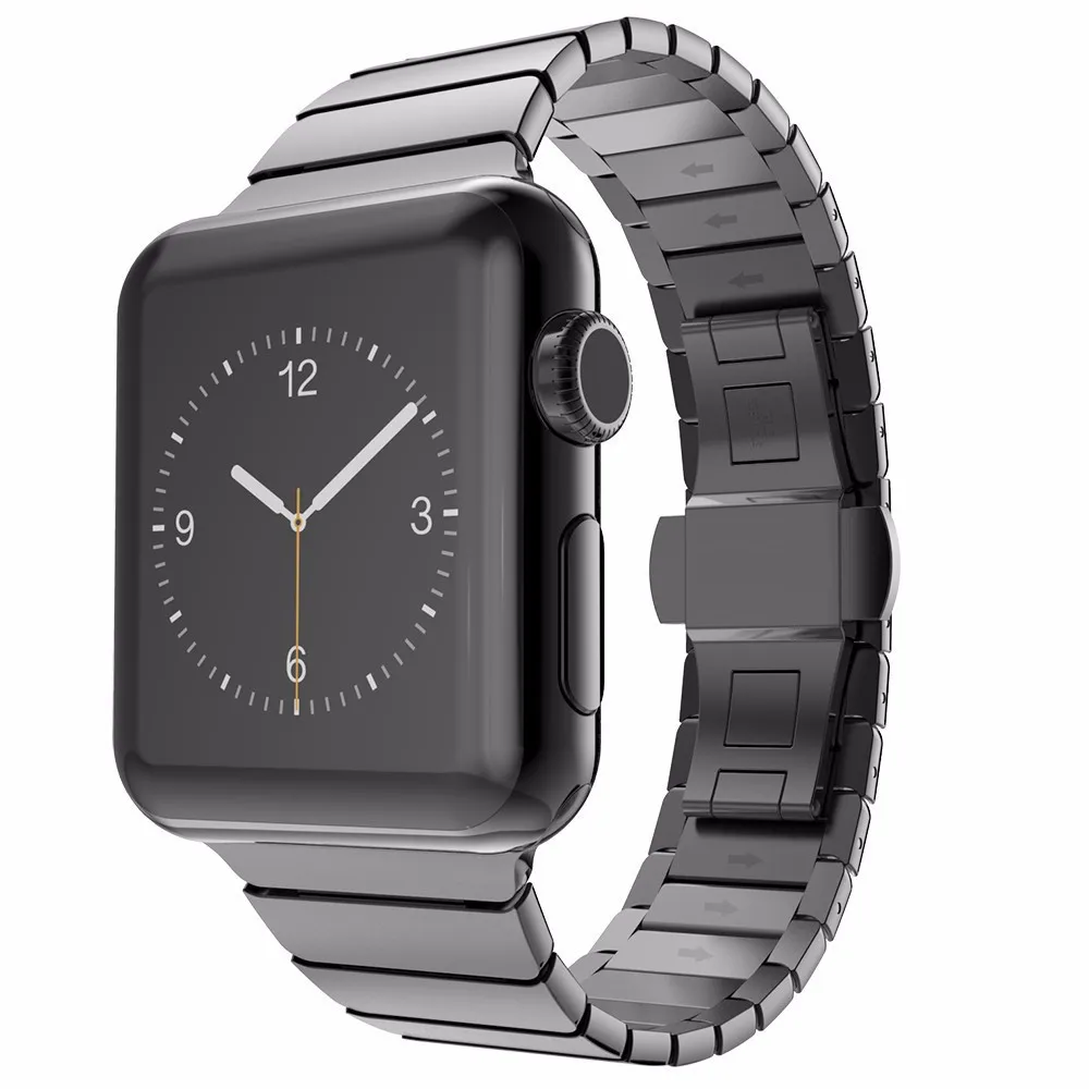 Сменный Браслет из нержавеющей стали 316L для Apple Watch 4, 3, 2, 1, 40 мм, 44 мм, ремешок с застежкой-бабочкой
