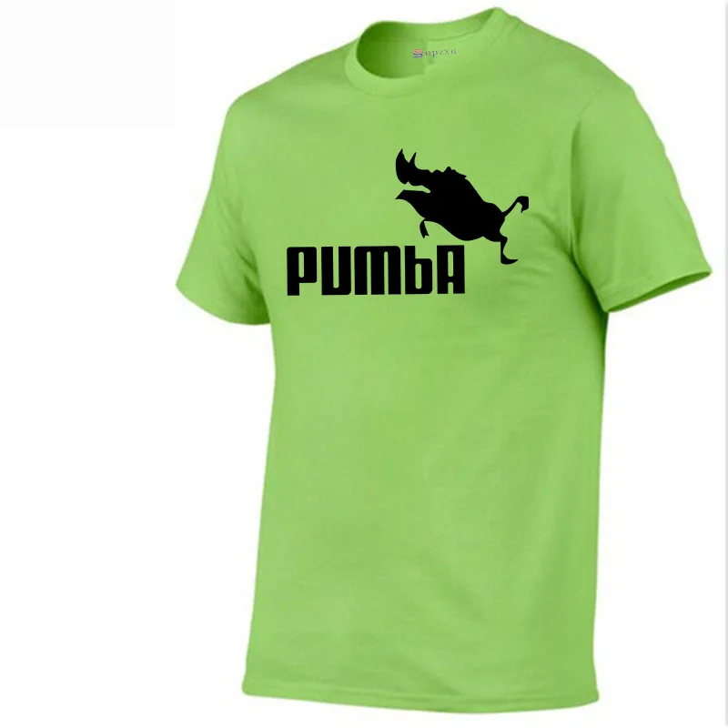 2019 забавная футболка Милая homum Pumba мужская хлопковая рубашка с короткими рукавами