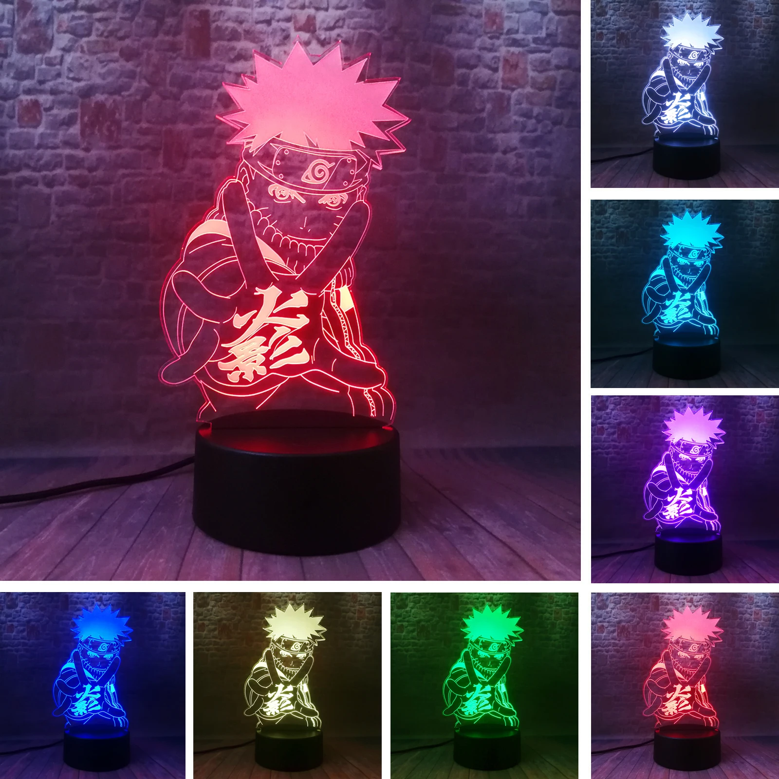 Ночной светильник Наруто из японского аниме для взрослых 2019 7 цветов|Ночники| |