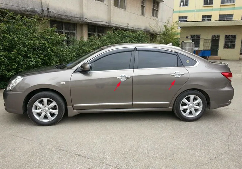 Подходит для России для Nissan Almera G11 2012 дверная ручка крышка чаши хромированная отделка автомобиля Стайлинг авто аксессуары