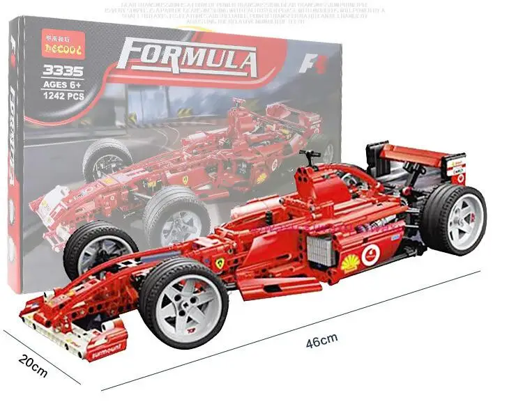 Decool 3335 1242 шт F1 формула гоночная игрушка строительные блоки качество мальчик