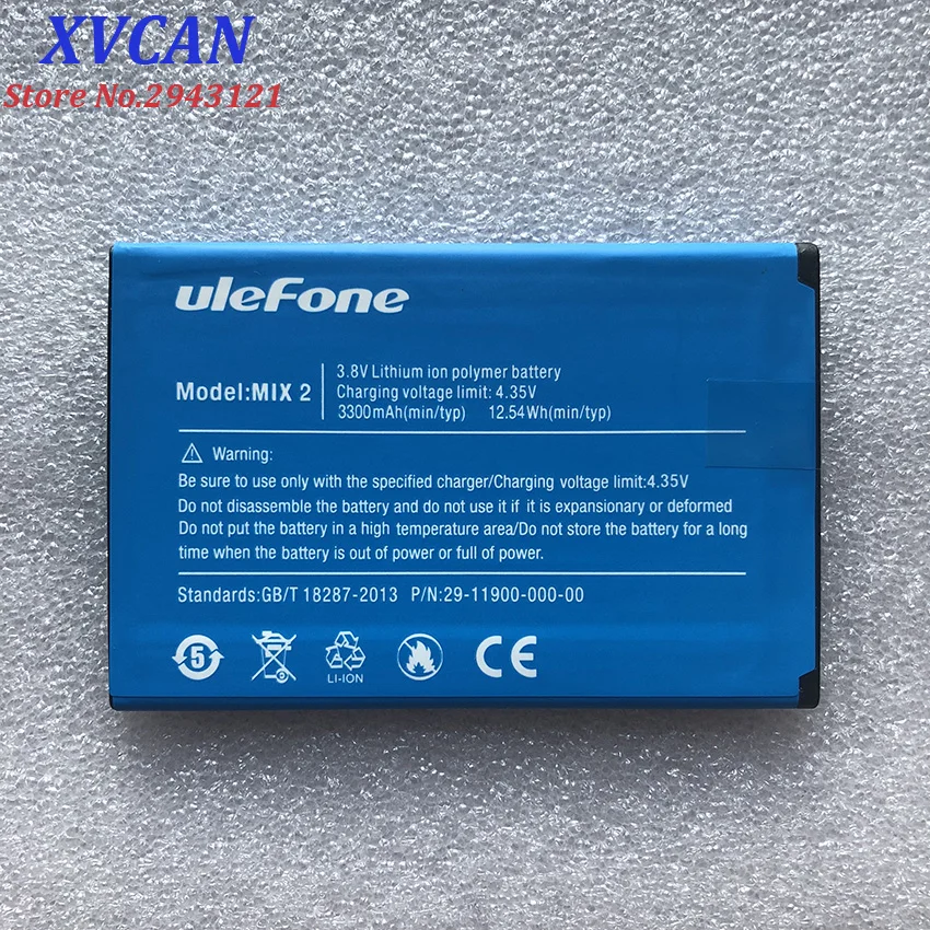 100% Новый оригинальный Ulefone MIX2 запасной 3300mAh Запасной Аккумулятор для MIX 2 MTK6737