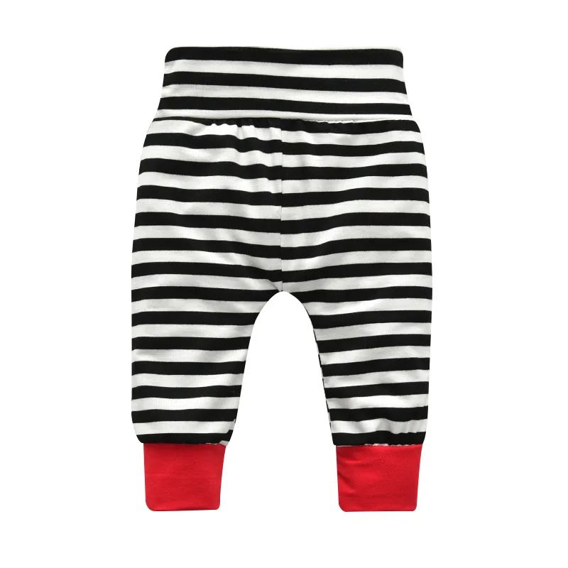 

2Pcs Baby boy and girl clothes suit Casual Red Drawstring Front Pocket Hoodies Top Outwear + Striped Pants