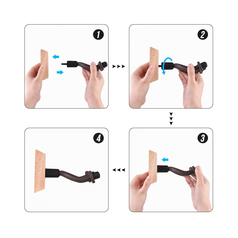 

ammoon GH-01 Guitar Hanger Wooden Wall Mount Hook Holder Keeper for Electric Acoustic Guitars Bass Ukulele String Instrument