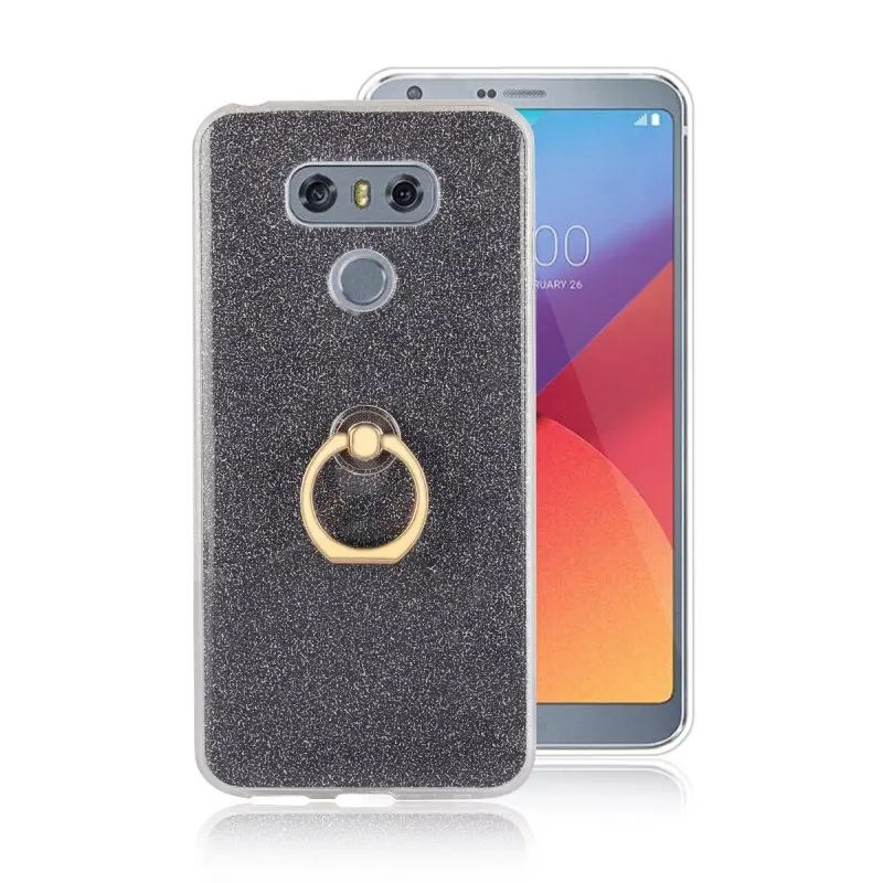 Силиконовый чехол для телефона с защитой от повреждений и кольцом держателем LG G6