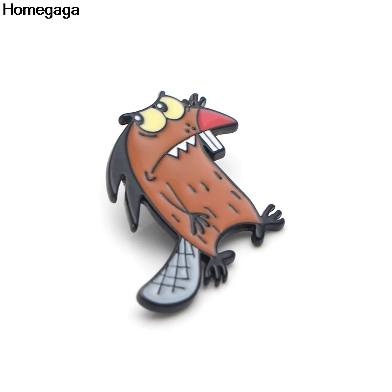 Homegaga Angry Beavers металлические цинковые эмалированные Булавки модные медали para рюкзак рубашка сумка броши значок для мужчин женщин D2024