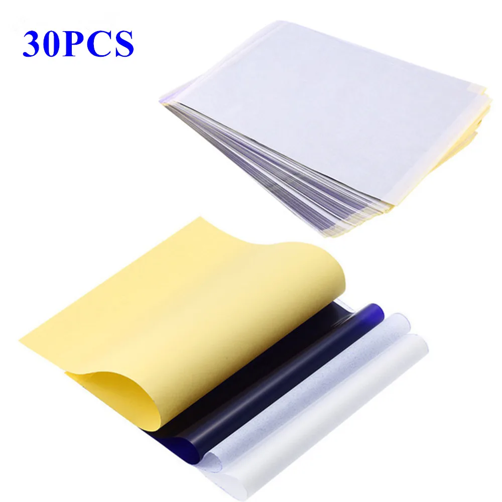 

30Pcs/Lot Tattoo Transfer Paper A4 Size Spirit Original Tattoo Thermal Copier Paper Tattoo Supply Accesories