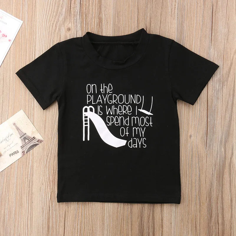 От 0 до 5 лет хлопковая футболка с короткими рукавами и вырезом лодочкой для