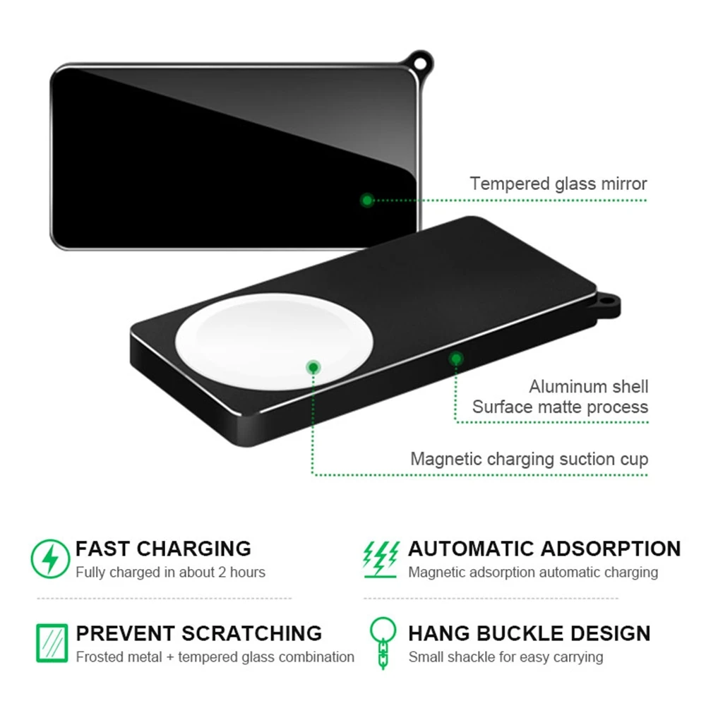 Portable Magnetic Wireless Charger for Apple Watch Series 4 3 2 1 aluminum alloy Mobile QI wireless For iWatch | Электроника