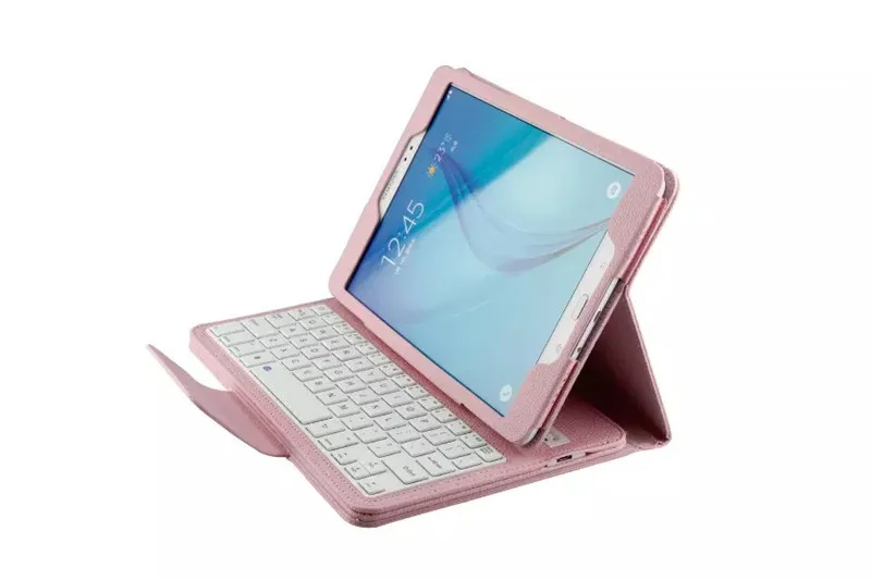 Беспроводная Bluetooth клавиатура + защитный смарт чехол из искусственной кожи для