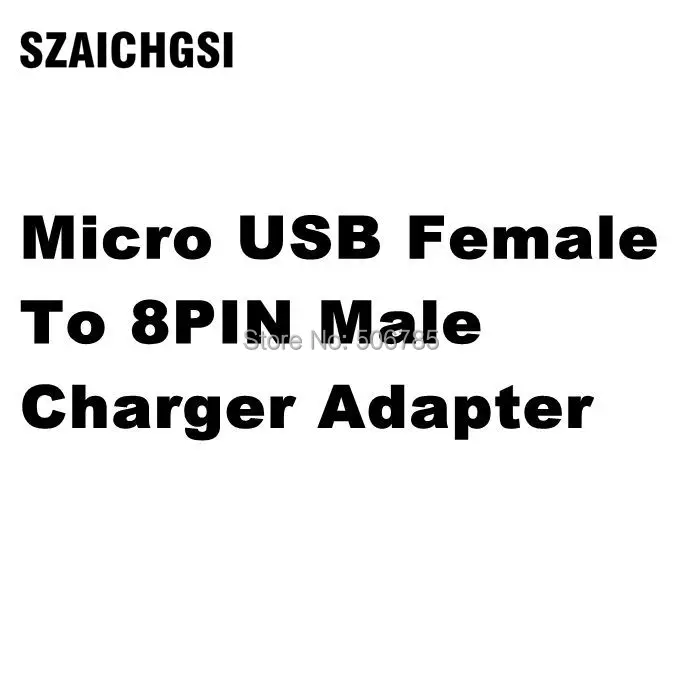 SZAICHGSI оптовая продажа 200 шт. Micro USB Женский к 8pin Мужской адаптер конвертер usb кабель
